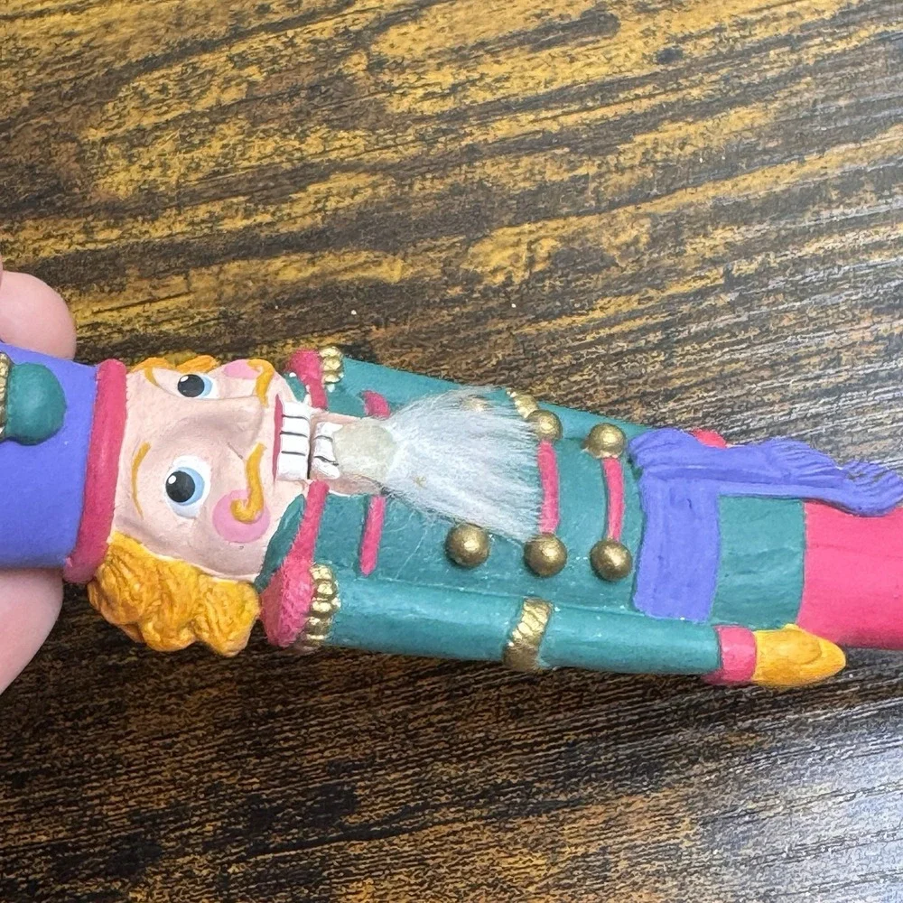 Dept 56 Nutcracker Santa Icicle Pencil Ornaments Lot 2 Vintage Christmas 8in 90s